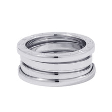 将图像加载到图库查看器中，BVLGARI B-zero1 2 band Ring Size 51 18K White Gold

