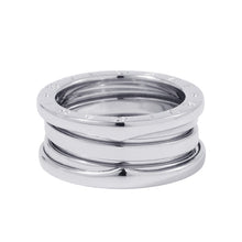 将图像加载到图库查看器中，BVLGARI B-zero1 2 band Ring Size 51 18K White Gold
