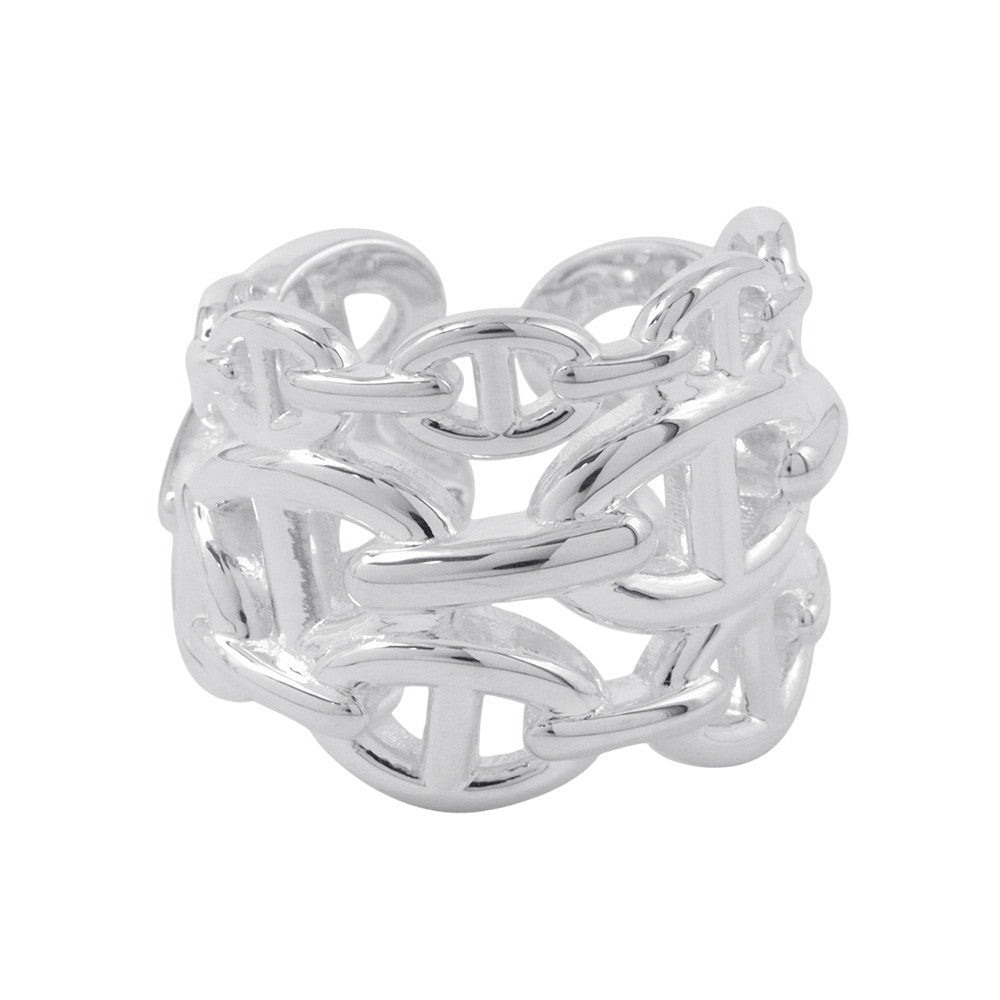 HERMES Chaine d'Ancre Anchene Ring Size GM/56/#16 SV925