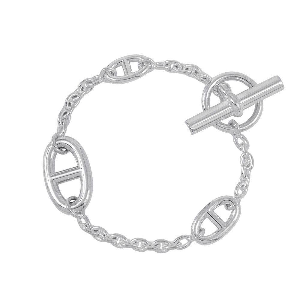 HERMES Chaine d'Ancre Farandole Bracelet Size LG SV925