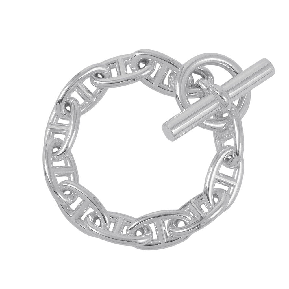 HERMES Chaine d'Ancre Bracelet 11 frames Size GM SV925