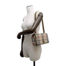 将图像加载到图库查看器中，BURBERRY Lola Vintage Check Shoulder Bag Beige8063080 Canvas Size Small
