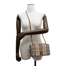 将图像加载到图库查看器中，BURBERRY Lola Vintage Check Shoulder Bag Beige8063080 Canvas Size Small
