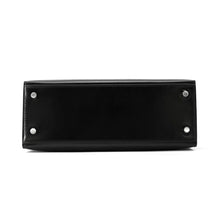 Load image into Gallery viewer, HERMES Kelly Sellier Black Box Calf Leather Size 25

