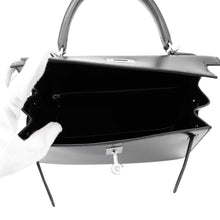 Load image into Gallery viewer, HERMES Kelly Sellier Black Box Calf Leather Size 25
