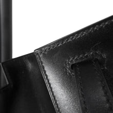 Load image into Gallery viewer, HERMES Kelly Sellier Black Box Calf Leather Size 25
