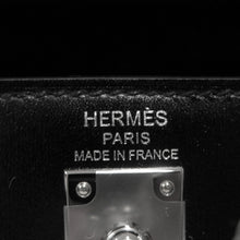 Load image into Gallery viewer, HERMES Kelly Sellier Black Box Calf Leather Size 25
