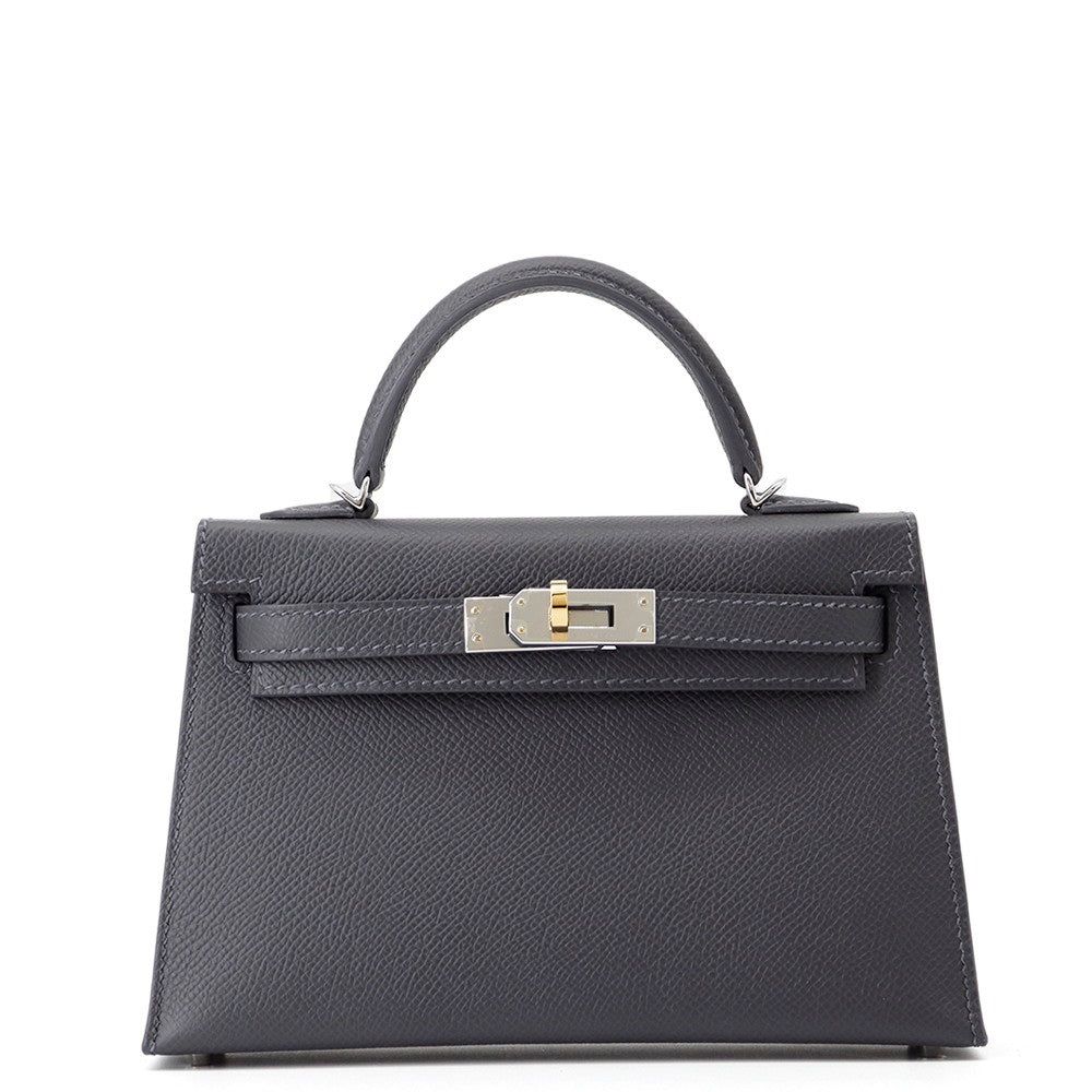 HERMES Mini Kelly 2 Ardoise Epsom