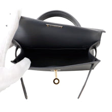 将图像加载到图库查看器中，HERMES Mini Kelly 2 Ardoise Epsom
