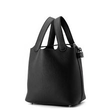 将图像加载到图库查看器中，HERMES Picotin Lock Black Taurillon Clemence Size PM
