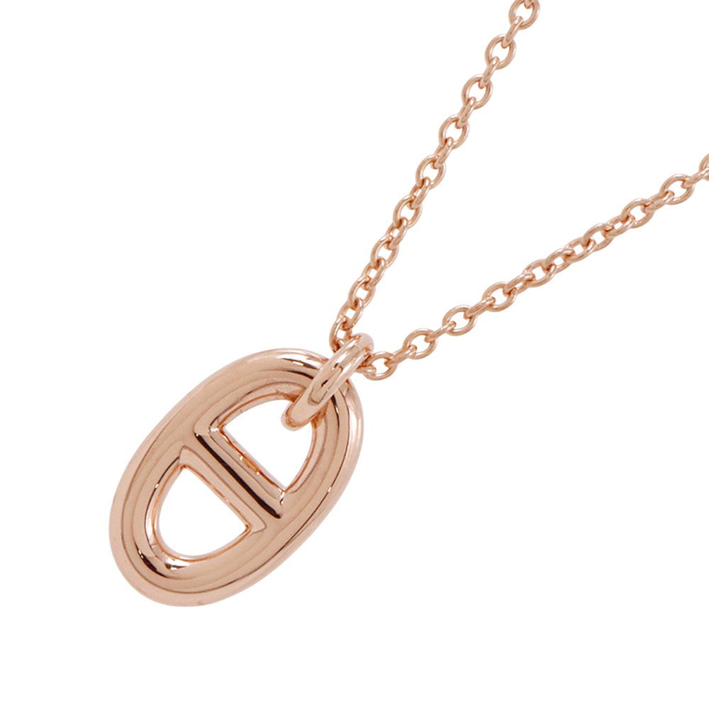 HERMES Chaine d'Ancre Farandole Necklace Size PM 18K Pink Gold