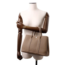 将图像加载到图库查看器中，HERMES Garden Party Etoupe Negonda Leather Size TPM
