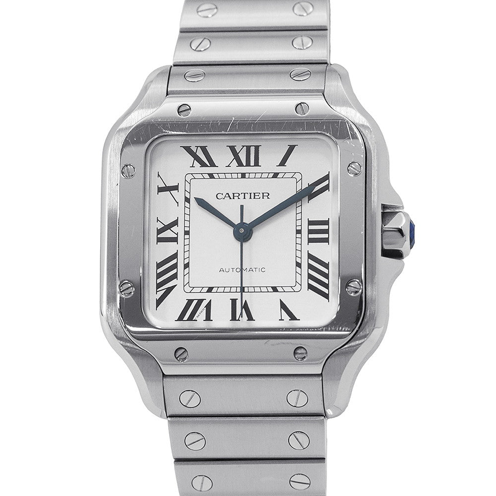 CARTIER Santos de Cartier MM W35.1mm Stainless Steel Silver DialWSSA0029