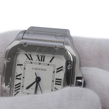 将图像加载到图库查看器中，CARTIER Santos de Cartier MM W35.1mm Stainless Steel Silver DialWSSA0029
