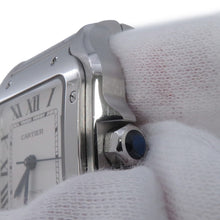 将图像加载到图库查看器中，CARTIER Santos de Cartier MM W35.1mm Stainless Steel Silver DialWSSA0029
