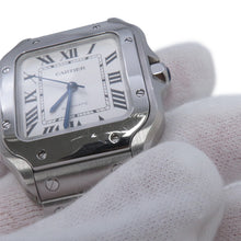将图像加载到图库查看器中，CARTIER Santos de Cartier MM W35.1mm Stainless Steel Silver DialWSSA0029
