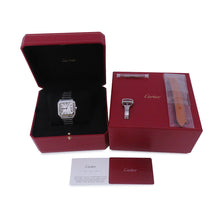 将图像加载到图库查看器中，CARTIER Santos de Cartier MM W35.1mm Stainless Steel Silver DialWSSA0029
