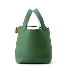 将图像加载到图库查看器中，HERMES Picotin Lock Eclat Vert Moyen/Vert Peppermint Taurillon Clemence Swift Leather Size PM
