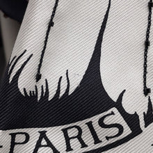 将图像加载到图库查看器中，HERMES Stole Brandenburg cylindrical White/Black/Red Silk 100%
