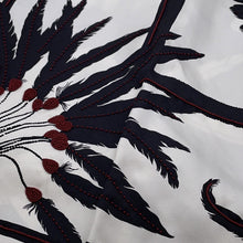 将图像加载到图库查看器中，HERMES Stole Brandenburg cylindrical White/Black/Red Silk 100%
