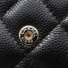 将图像加载到图库查看器中，CHANEL Matelasse Tri-fold Wallet BlackAP3518 Caviar Leather
