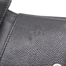 将图像加载到图库查看器中，CHANEL Matelasse Tri-fold Wallet BlackAP3518 Caviar Leather
