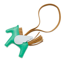 Load image into Gallery viewer, HERMES Rodeo Pegasus Menthe / Sesame / Blue Blum Lambskin Size PM

