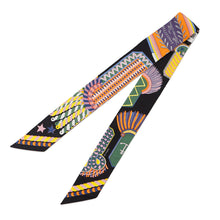 将图像加载到图库查看器中，HERMES Twilly Epaulettes de Gal ceremonial epaulettes Caban/Vert/Jaune Silk100%
