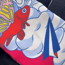 Load image into Gallery viewer, HERMES Twilly my clouds Sur Mon Nuage Fuchsia/Blue/Multicolor Silk100%
