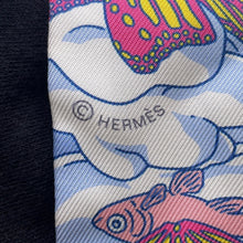 Load image into Gallery viewer, HERMES Twilly my clouds Sur Mon Nuage Fuchsia/Blue/Multicolor Silk100%
