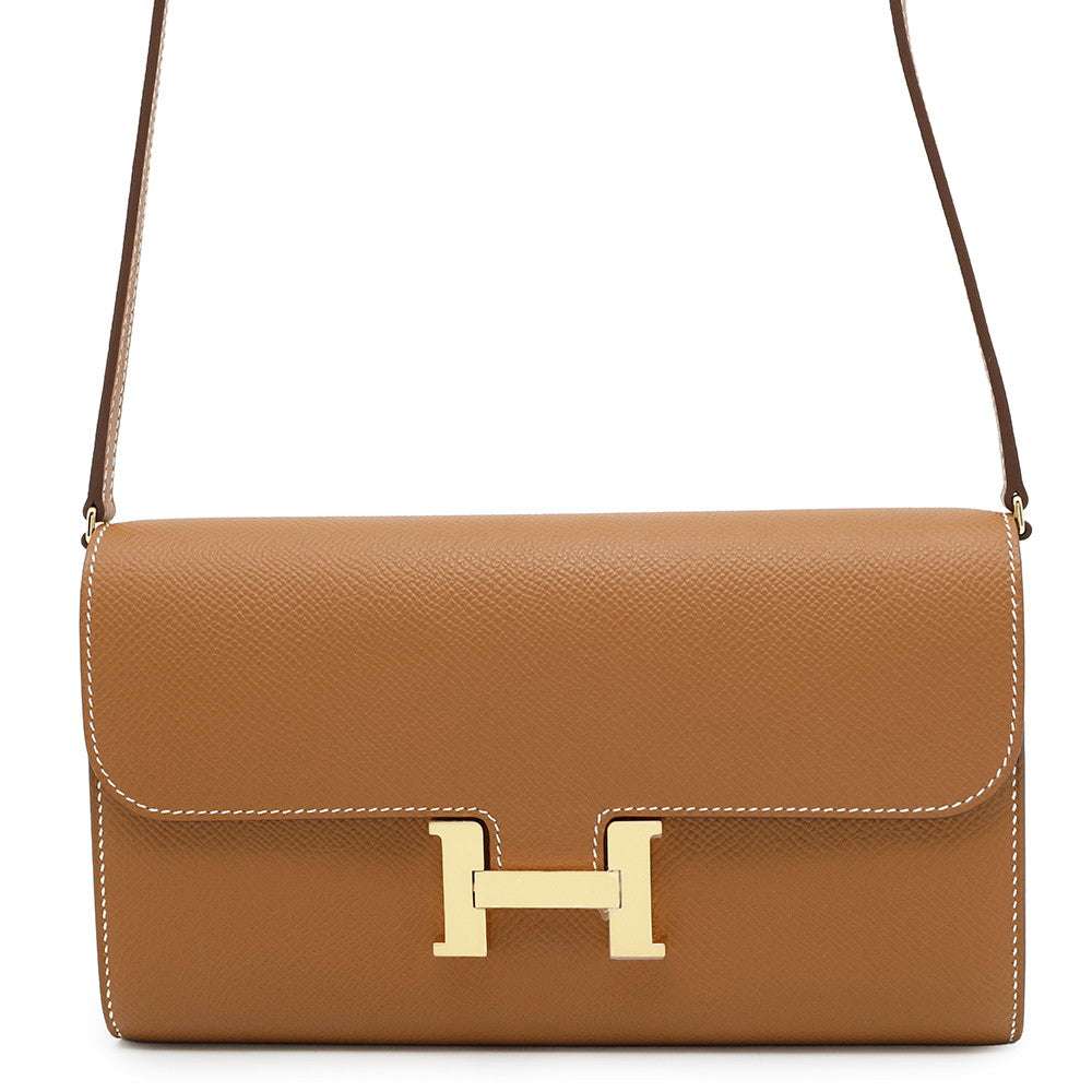 HERMES Constance to Go Gold Epsom