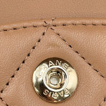 Load image into Gallery viewer, CHANEL Matelasse W Flap ChainShoulder Bag BeigeA01113 Lambskin Size 23
