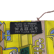 Load image into Gallery viewer, HERMES Twilly La Maison Des Carres Maison des Carres Jaune Vif/Blue Roy/Turquoise Silk
