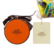 Load image into Gallery viewer, HERMES Twilly La Maison Des Carres Maison des Carres Jaune Vif/Blue Roy/Turquoise Silk
