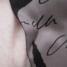Load image into Gallery viewer, CHANEL Chanel logo scarf Black/Gray Silk100%
