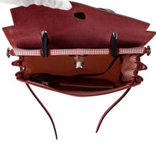 将图像加载到图库查看器中，HERMES Herbag Zip Le Tourne Framboise/Rouge H/White Vache Hunter Leather Toile Cadrille Size PM
