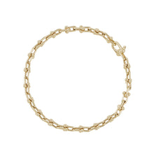 将图像加载到图库查看器中，TIFFANY&amp;Co. Hardware Microlink Bracelet60416923 18K Yellow Gold
