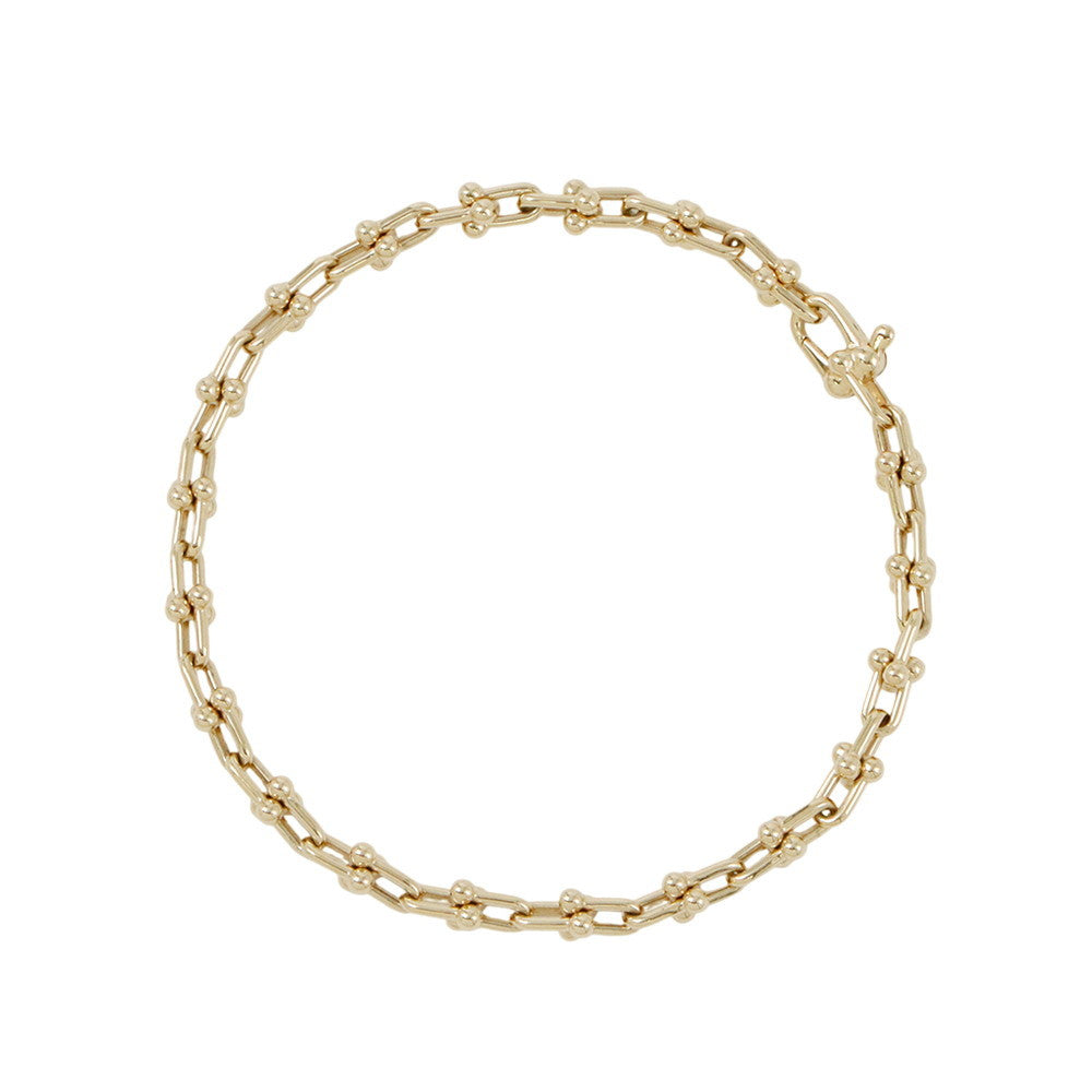 TIFFANY&Co. Hardware Microlink Bracelet60416923 18K Yellow Gold