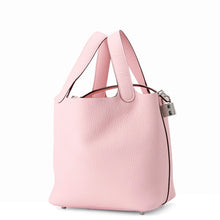 将图像加载到图库查看器中，HERMES Picotin Lock Rose Sakura Taurillon Clemence Size PM
