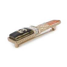 Load image into Gallery viewer, CHANEL Lipstick Brooch Black/PinkAB7677 Metal Rhinestone
