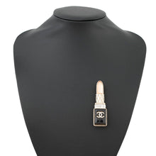 Load image into Gallery viewer, CHANEL Lipstick Brooch Black/PinkAB7677 Metal Rhinestone
