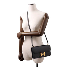 将图像加载到图库查看器中，HERMES Constance Elan Miroir Black Epsom
