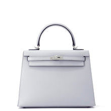 将图像加载到图库查看器中，HERMES Kelly Sellier Blue Gacier Epsom Size 25
