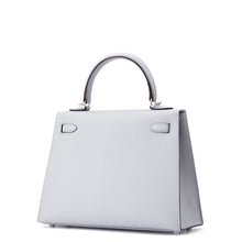 将图像加载到图库查看器中，HERMES Kelly Sellier Blue Gacier Epsom Size 25
