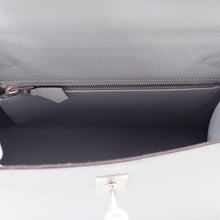 将图像加载到图库查看器中，HERMES Kelly Sellier Blue Gacier Epsom Size 25
