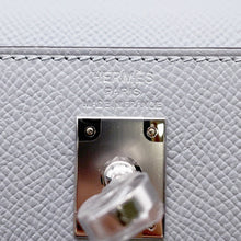 将图像加载到图库查看器中，HERMES Kelly Sellier Blue Gacier Epsom Size 25
