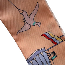 Load image into Gallery viewer, HERMES LES FOLIES DU CIEL Madness in the Sky Twilly Abricot/Vert/Multicolor Silk100%
