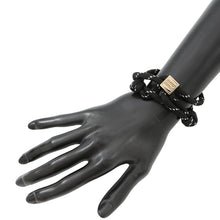 将图像加载到图库查看器中，MIUMIU Code Bracelet Black5IB538 Silk100%
