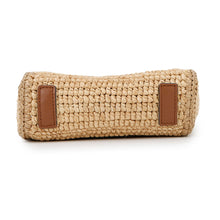 Load image into Gallery viewer, ANYA HINDMARCH Eyes N/S 2WAY Tote Bag Beige/Brown5050925189057 Raffia Leather Size Mini
