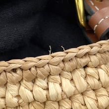 Load image into Gallery viewer, ANYA HINDMARCH Eyes N/S 2WAY Tote Bag Beige/Brown5050925189057 Raffia Leather Size Mini

